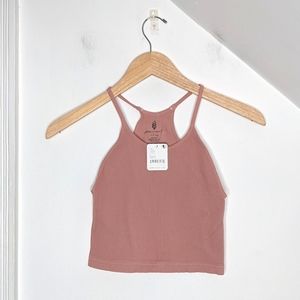 FREE PEOPLE MOVEMENT Cropped Run Tank in Soft Pink NWT Size M/L